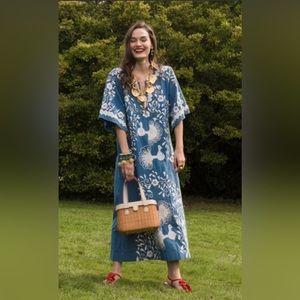 NWT Frances Valentine Katy’s Peacock Caftan Dress